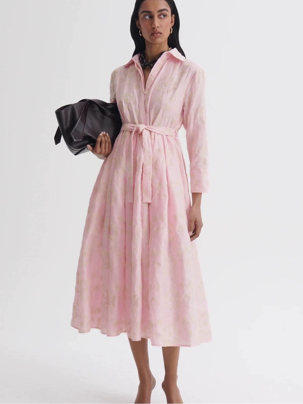 Scanlan Theodore linen cornelli shirt dress, US2 4 6